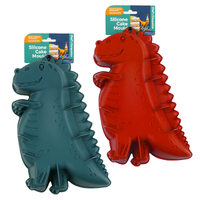 Silicone Style Dinosaur Cake Mould 28X17Cm 2 Asst Cols