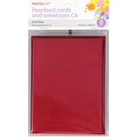 Prlse Crd&Envlp C6 Pk6 Red