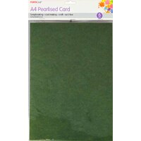 Pearlise Card Heavy Weight A4 6Pk  10 Dark Green