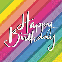 Balloons & Rainbow 16 Luncheon Napkins 2Ply 33Cm X 33Cm (13inch