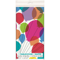 Balloons & Rainbow Printed Tablecover 137Cm X 213Cm (54inch X 8