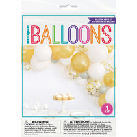 Balloon Arch Kit - Gold, Silver & White
