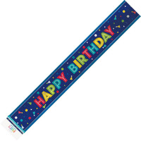 Peppy Birthday inchHappy Birthdayinch Foil Banner 3.65M (12')