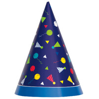 Peppy Birthday 8 Party Hats