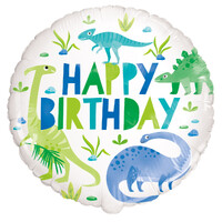 Dinosaur - Happy Birthday 45Cm (18inch) Foil Balloon
