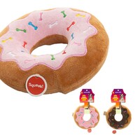 Fast Food Mega Donut Squeaker 20Cm 2 Asstd Pink & Brown
