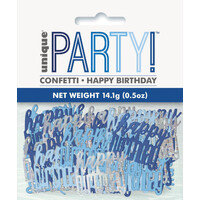 Blue Happy Birthday Foil Confetti 14G (0.5Oz)