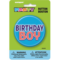 Birthday Button 7.5Cm (3inch) Birthday Boy