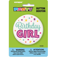 Birthday Button 7.5Cm (3inch) Birthday Girl