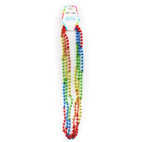 3Pk Rainbow Bead Necklace