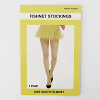 Fishnet Tights-Yellow