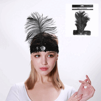 Flapper Headband-Black