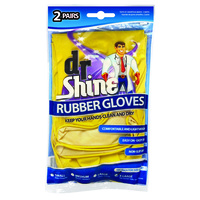 Gloves Rubber Yellow 2 Pairs