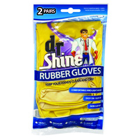 GLOVES RUBBER YELLOW 2 PAIRS
