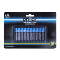 Brillar Aaa Platinum Alkaline Batteries 10Pk
