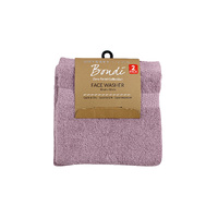 Bondi  2Pk Face Washer Mauve Mist