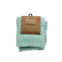 Bondi  2Pk Face Washer Dusty Sea