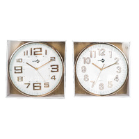 12inch/30Cm White/Rose Gold Clock