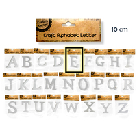 White 10Cm Alphabet Letters- E