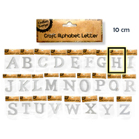 White 10Cm Alphabet Letters- H
