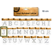 White 10Cm Alphabet Letters- J