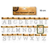White 10Cm Alphabet Letters- Q