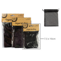 7.5*10Cm Organza Bag- Black
