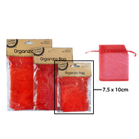 7.5*10Cm Organza Bag - Red
