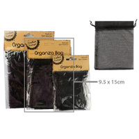 9.5*15Cm Organza Bag - Black
