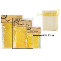9.5*15Cm Organza Bag - Gold
