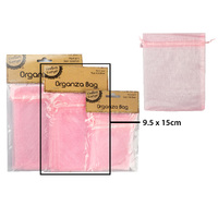 9.5*15Cm Organza Bag - Pink