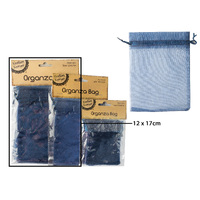 12*17Cm Organza Bag - Navy
