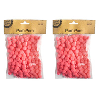 1.5Cm Pom Pom/200- Hot Pink