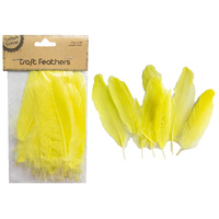 Craft 14Cm Yellow Feathers/50