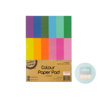 A4 Col Glitter Paper Pad/24