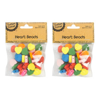 Colour Heart Beads/40