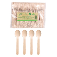 Eco Wooden Cutlery Bulk Catering Pack - Spoons -100Pk