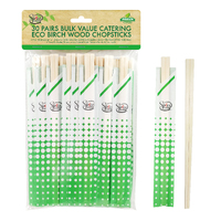 Eco Wooden Cutlery - Chopsticks - 30Pk