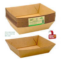 Eco Biodegradable Food Trays 16.5Cm X 12.5Cm -10Pk