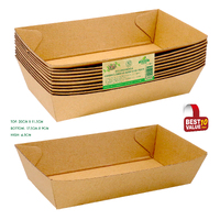 Eco Biodegradable Food Trays 20Cm X 11.5Cm -10Pk