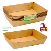 Eco Biodegradable Food Trays 20Cm X 15.5Cm -8Pk