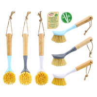 Eco Bamboo Long Handle Dish Scrubbing Brush