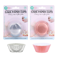 50PK FOIL STYLE CAKE CUPS-ROSE GOLD & SILVER SERIES