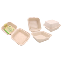 6Pk Eco Biodegradable Sugarcane Food Box - 450Ml