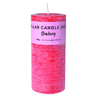 Pillar candle 14cm Strawberry