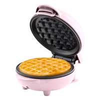 Mini Round Waffle Maker Pink