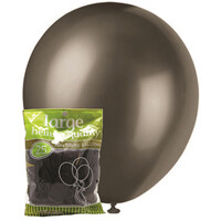 Black - 25 X 30Cm (12inch) Metallic Balloons