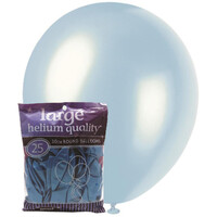Electric Blue - 25 X 30Cm (12inch) Pearl Balloons