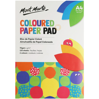 Mm Coloured Paper Pad A4 120 Sheets 70Gsm