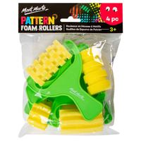 Mm Pattern Foam Rollers 4Pc